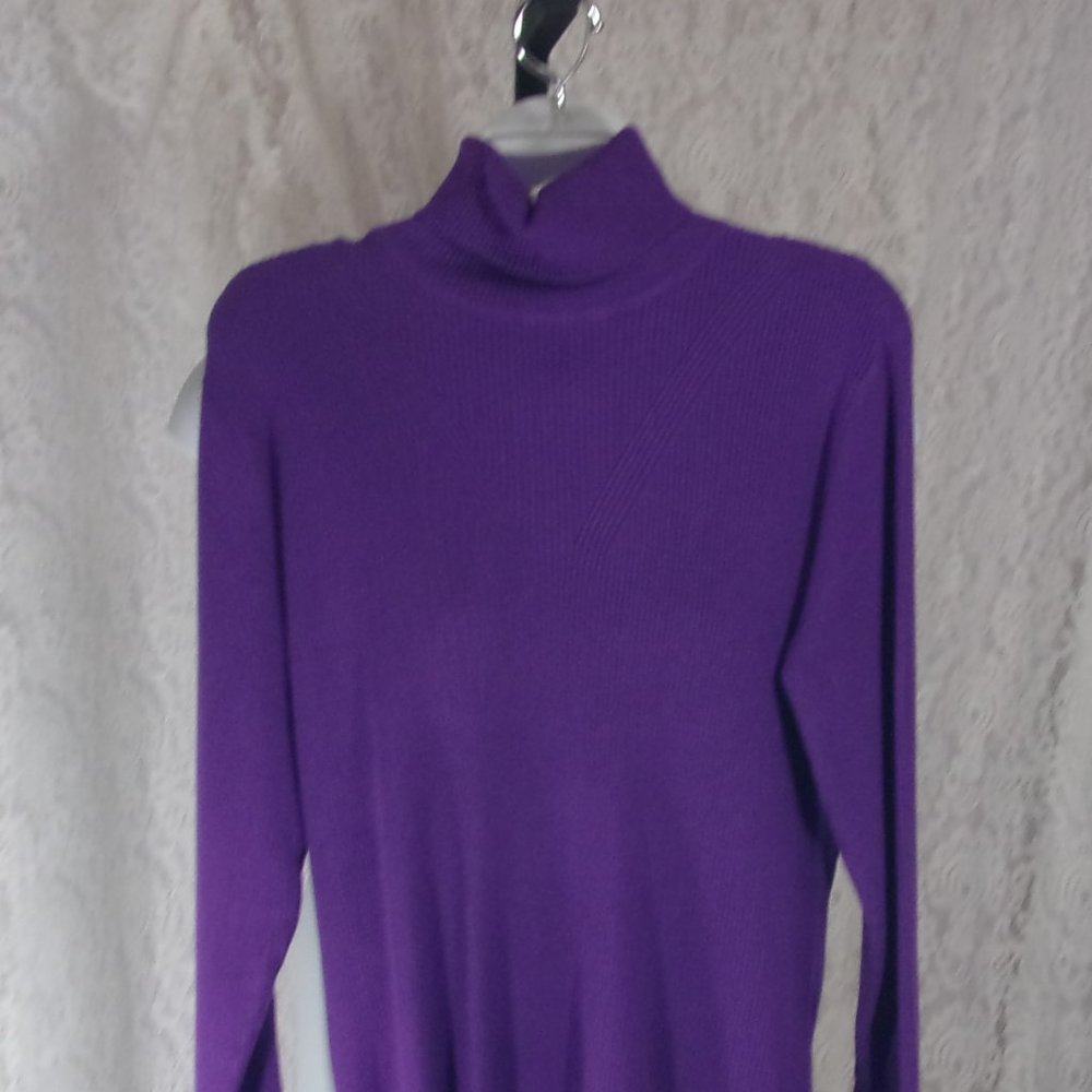 Cato Purple Medium Knit Turtleneck Sweater  NWt  Size XL